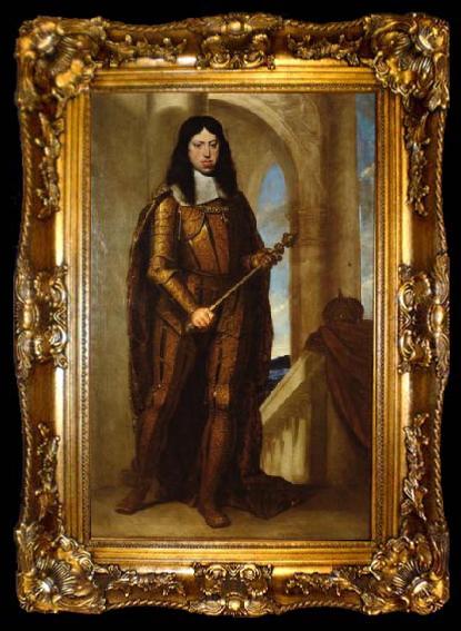 framed  CAGNACCI, Guido Kaiser Leopold I. (1640-1705) im Kranungsharnisch, ta009-2